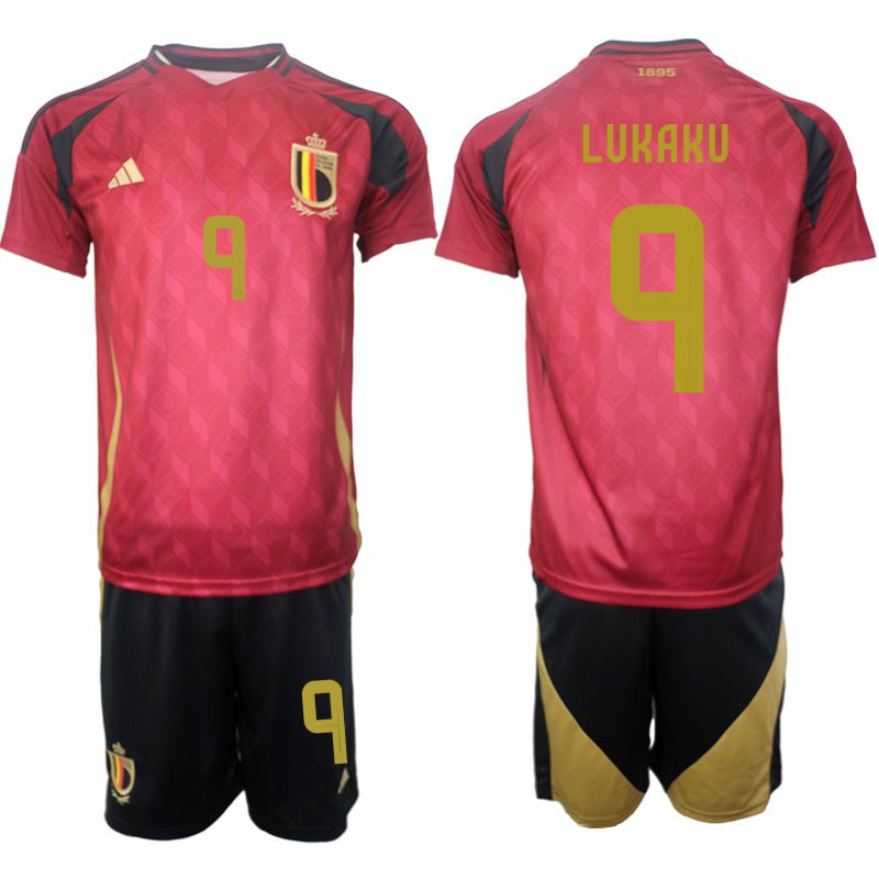 Men 2024-2025 Season Belgium home red 9 Soccer Jersey